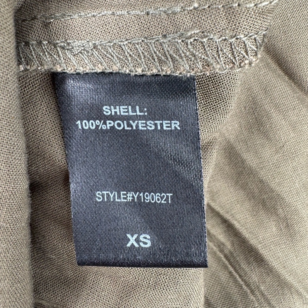 Pomander Place Tuckernuck Shallon Tie Strap Maxi Dress Olive Smocked Springy XS - Picture 9 of 10